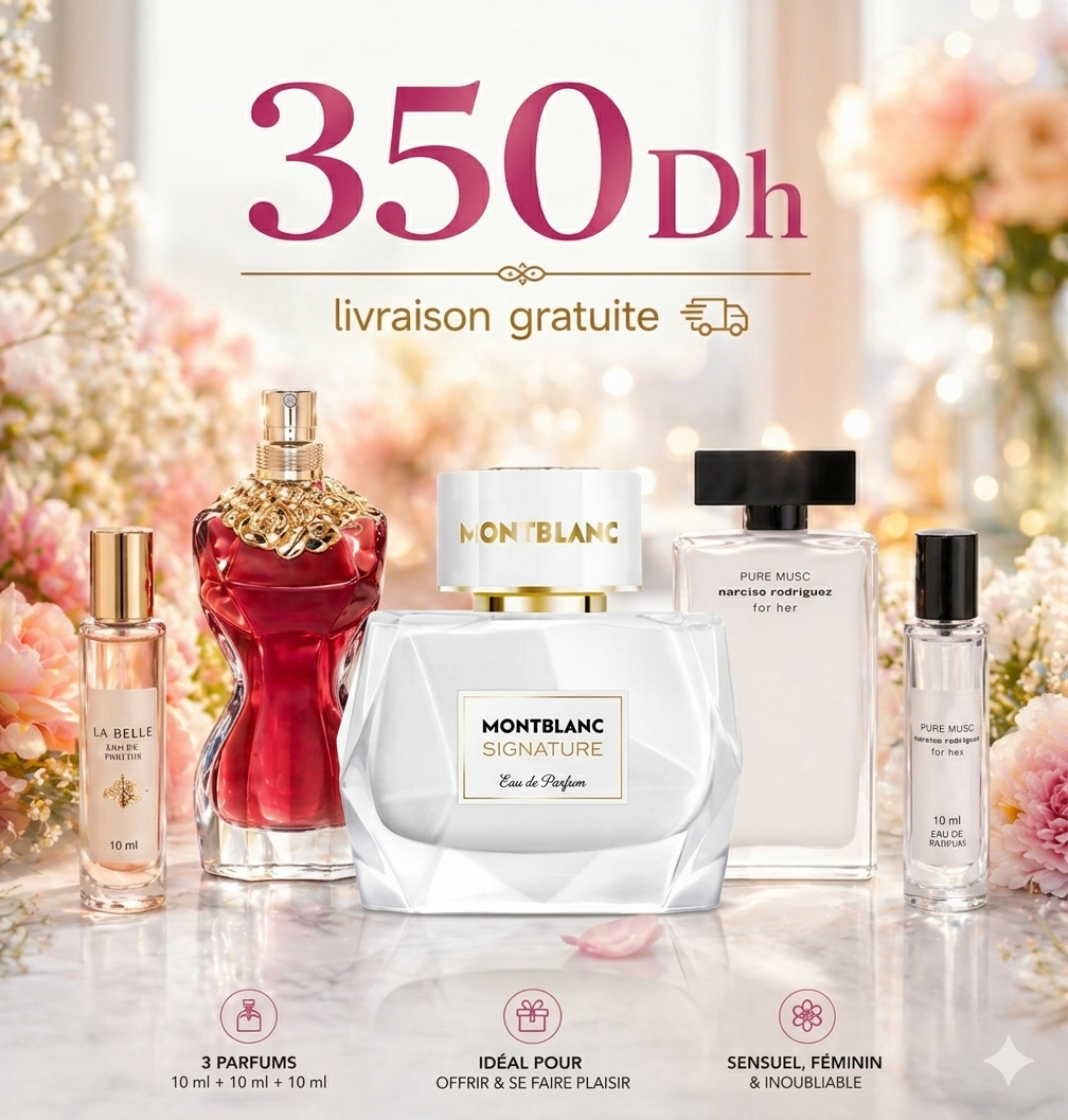 3*10 ml la belle edp+ montblanc signature + pure musc
